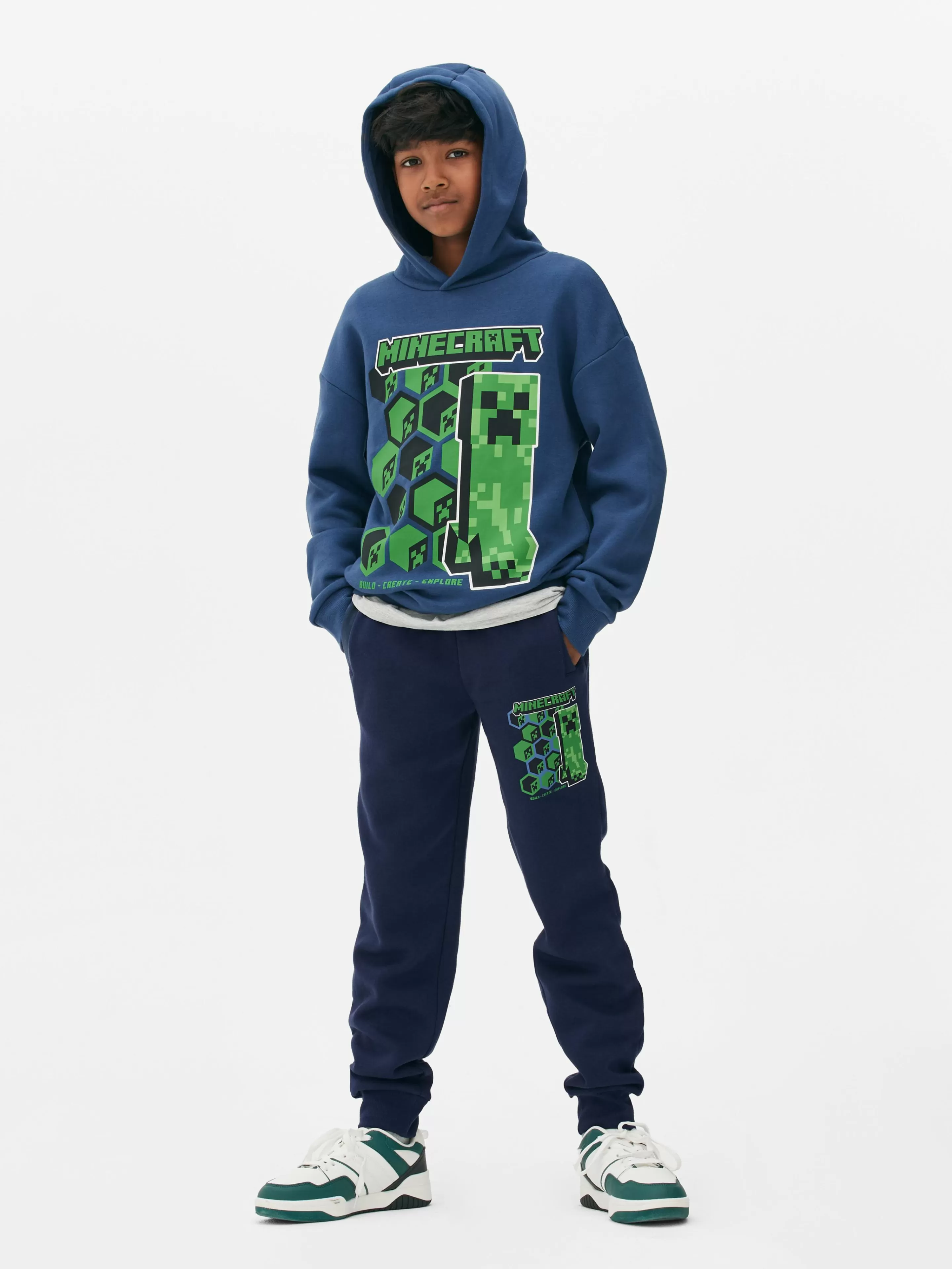 Niños Primark Sudaderas Con Y Sin Capucha | Sudadera Con Capucha De Creeper De Minecraft