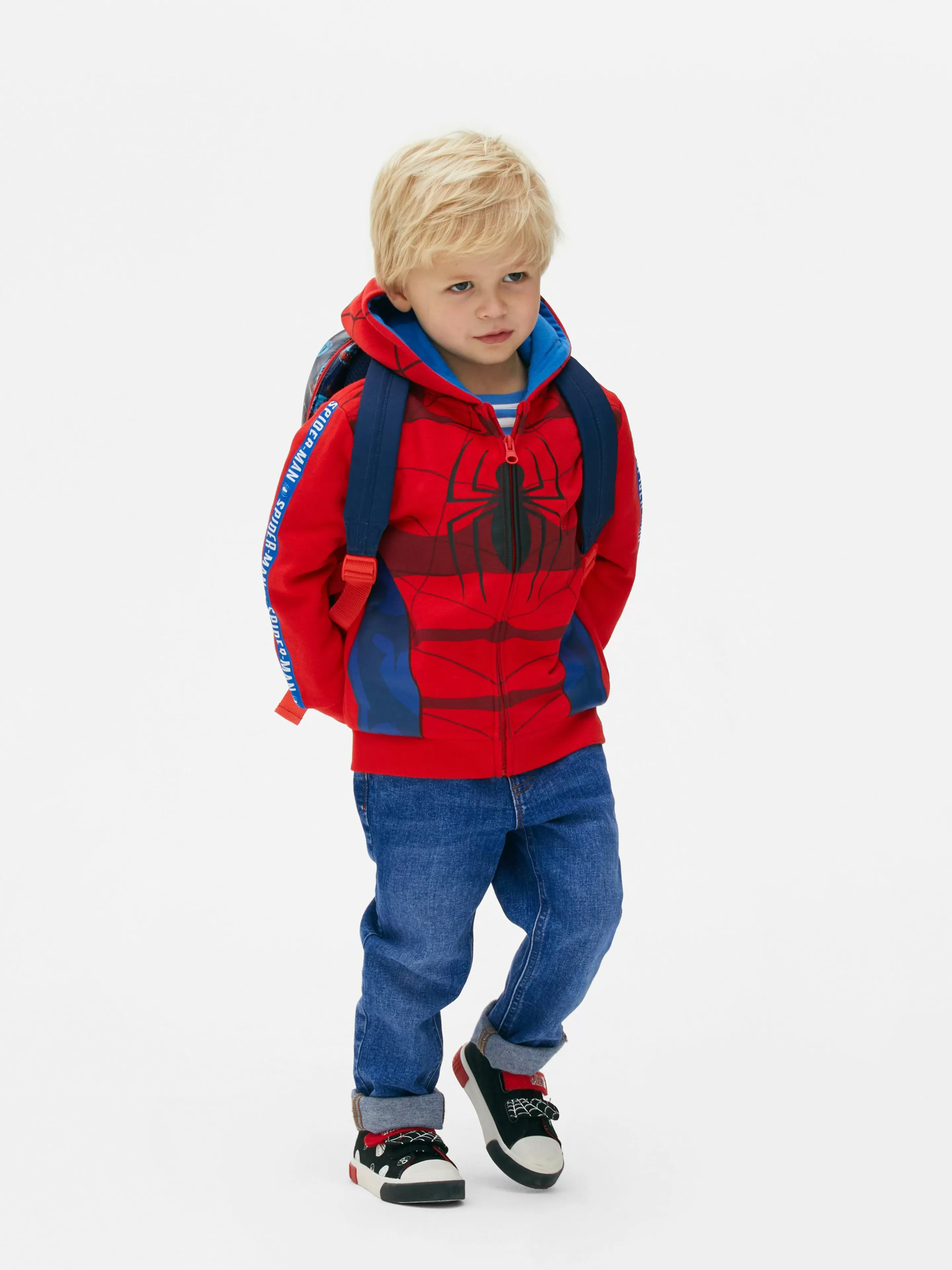 Niños Primark Disfraces | Sudaderas Con Y Sin Capucha | Sudadera Con Capucha De Spider-Man De Marvel