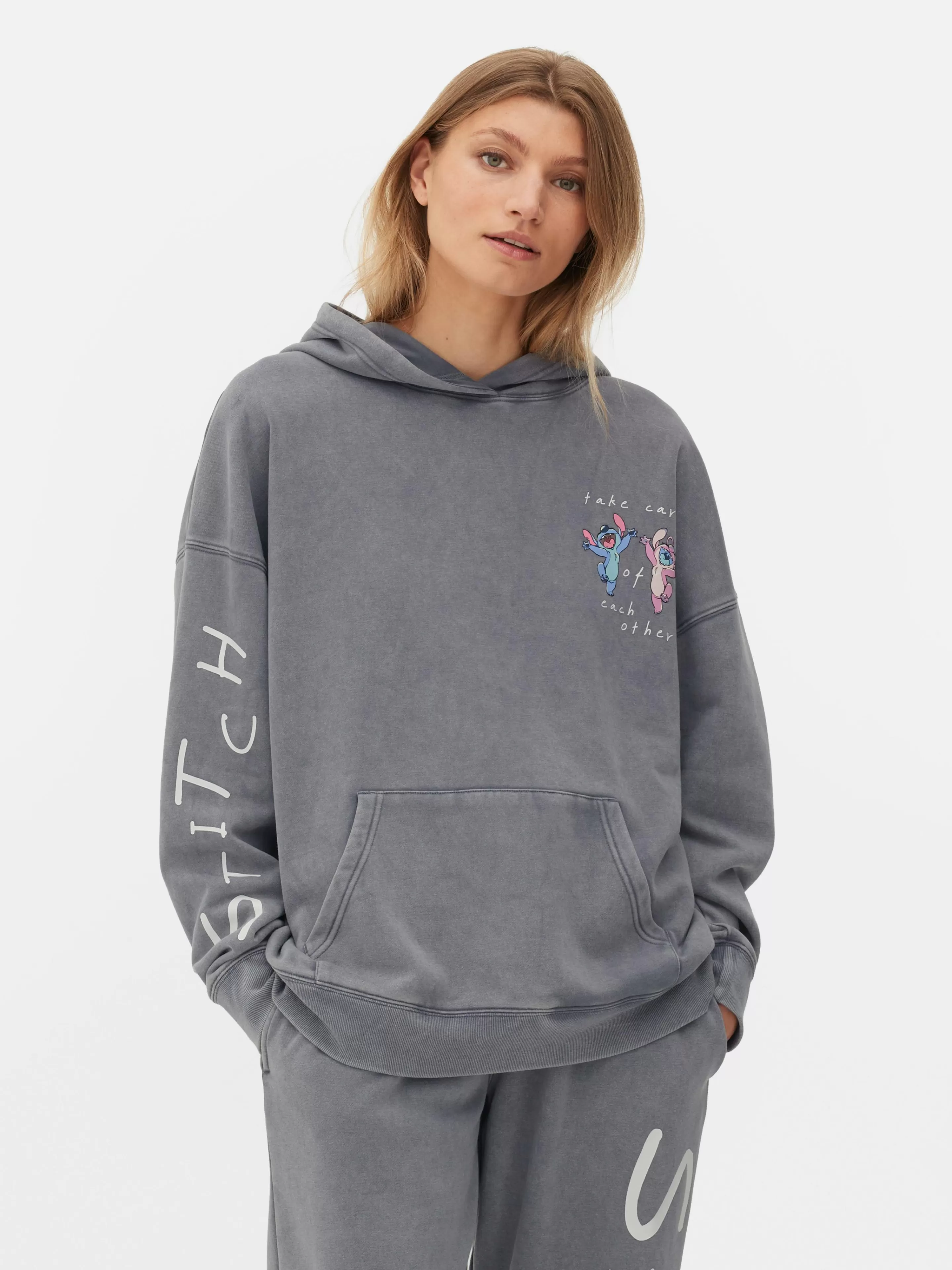 Mujer Primark Sudaderas Con Y Sin Capucha | Sudadera Con Capucha De Stitch Y Ángel De Disney