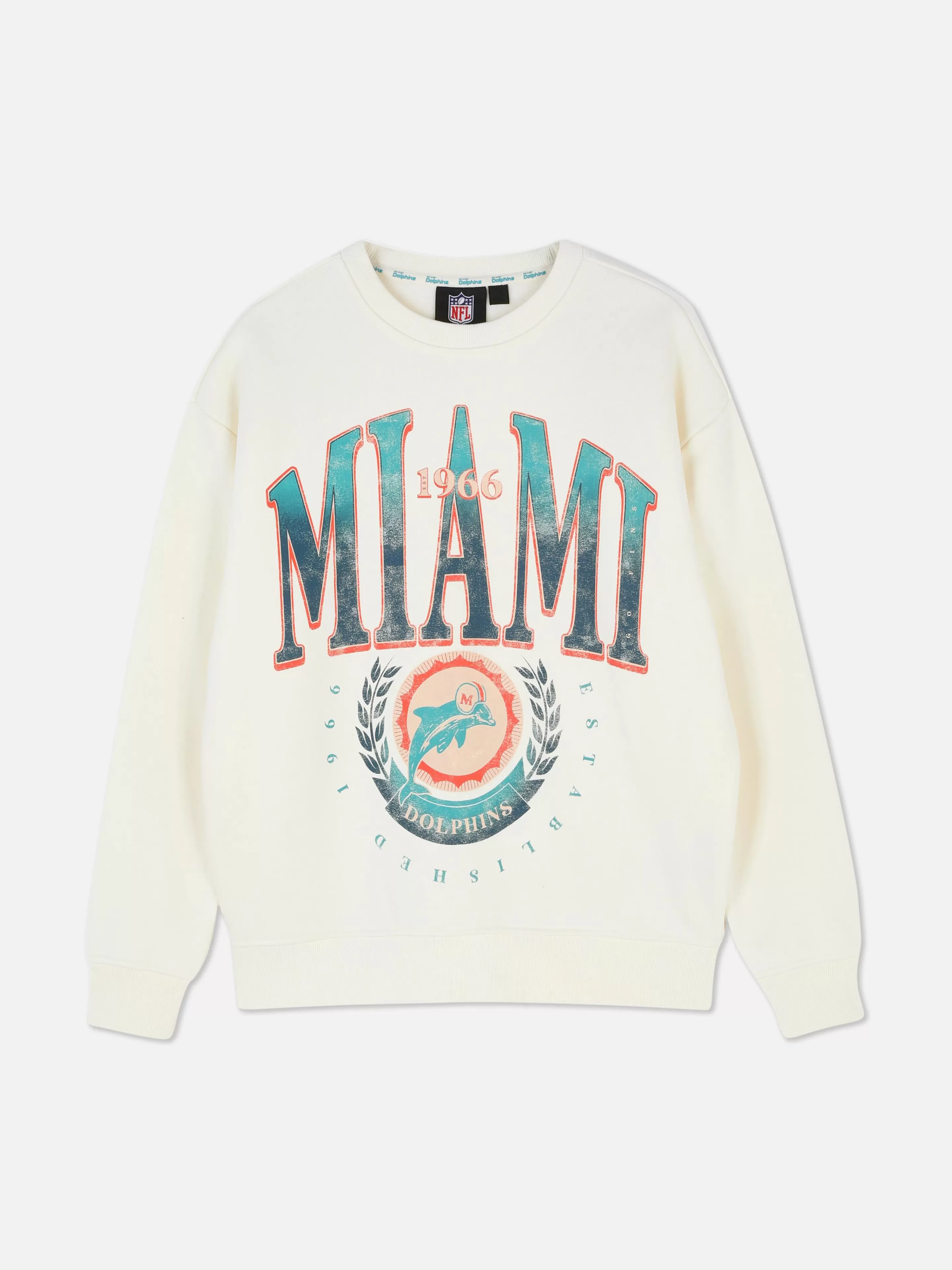 Hombre Primark Camisetas Y Sudaderas Con Estampado Gráfico | Sudaderas Con Y Sin Capucha | Sudadera Con Gráfico De Los Miami Dolphins De La NFL