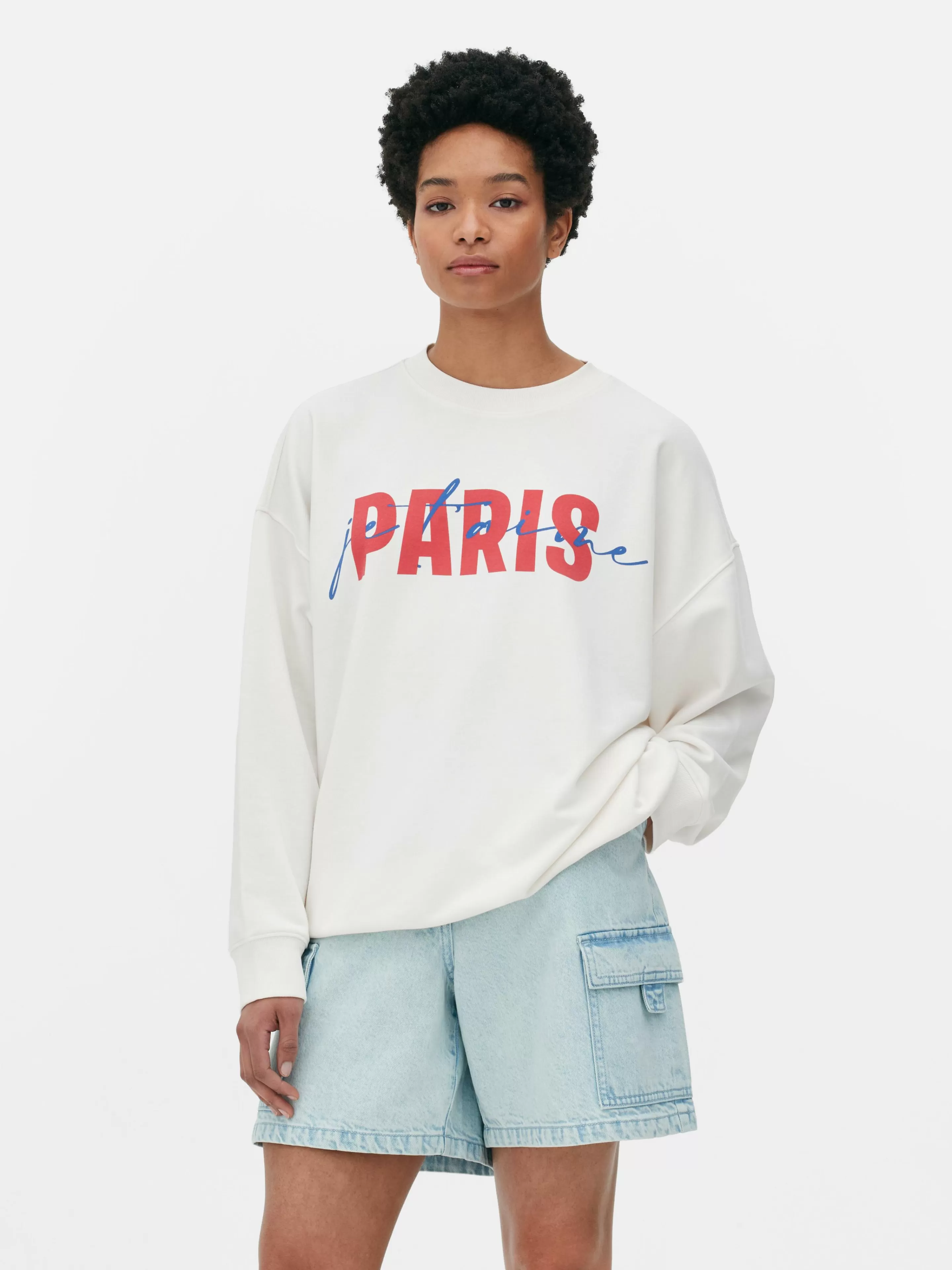 Mujer Primark Sudaderas Con Y Sin Capucha | Sudadera Con Gráfico «Paris» En La Parte Delantera