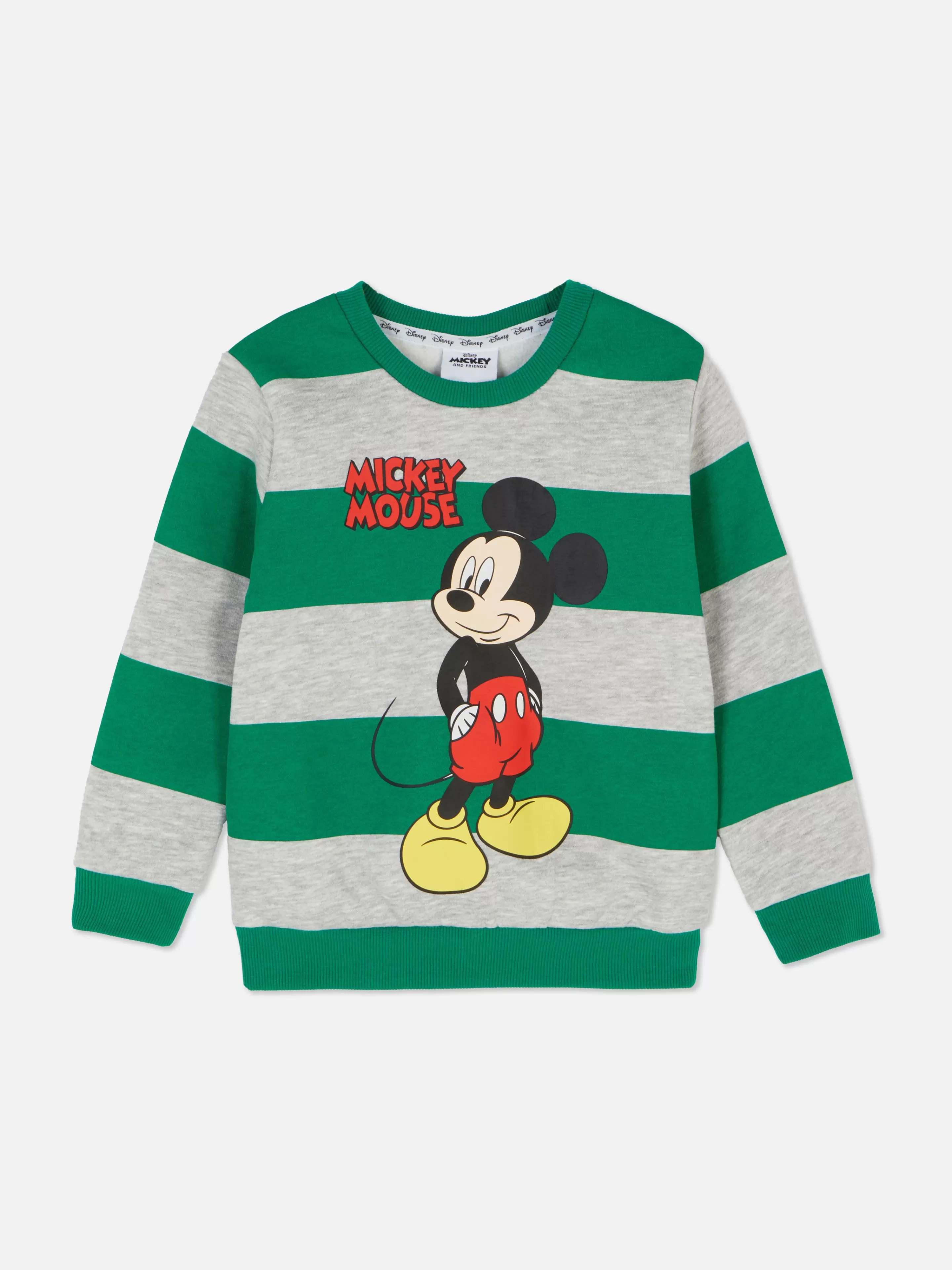 Niños Primark Sudaderas Con Y Sin Capucha | Sudadera De Cuello Redondo A Rayas De Mickey Mouse