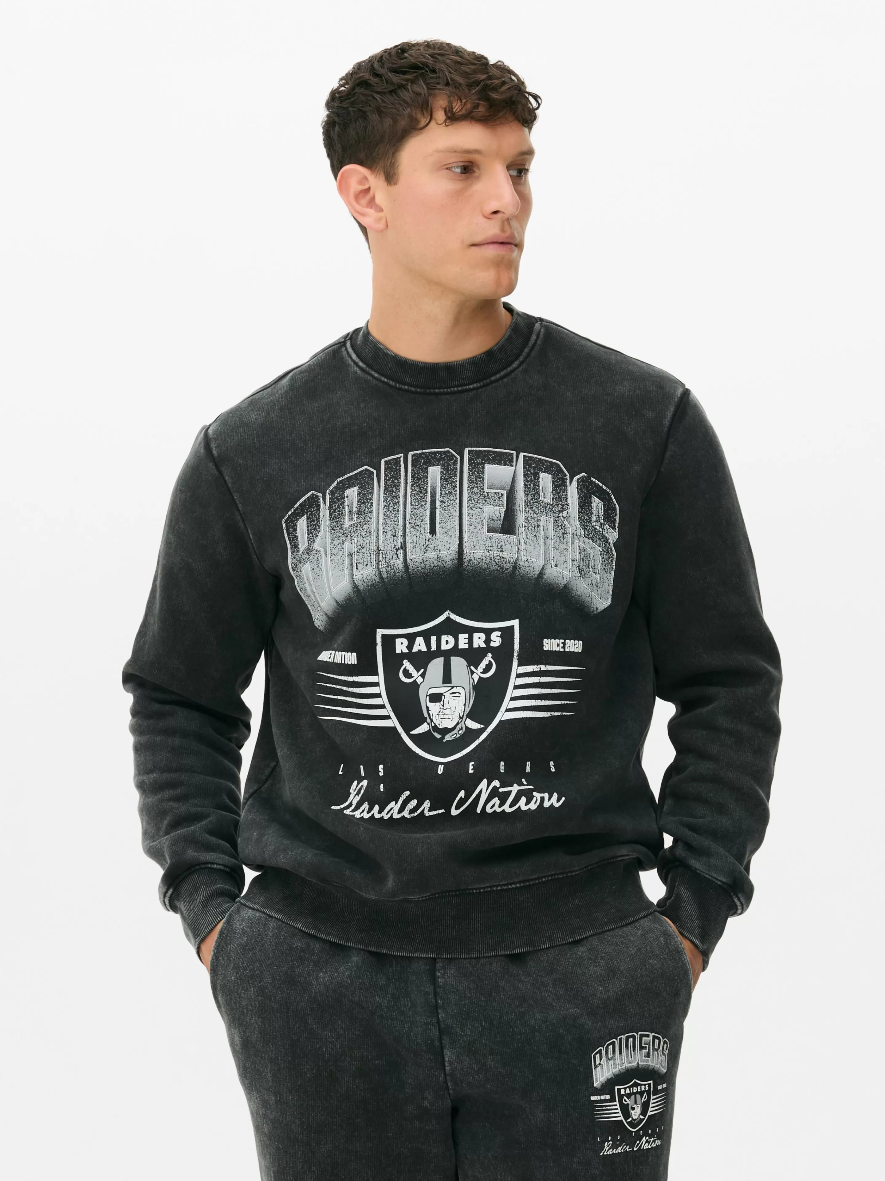 Hombre Primark Camisetas Y Sudaderas Con Estampado Gráfico | Sudaderas Con Y Sin Capucha | Sudadera De Las Vegas Raiders De La NFL