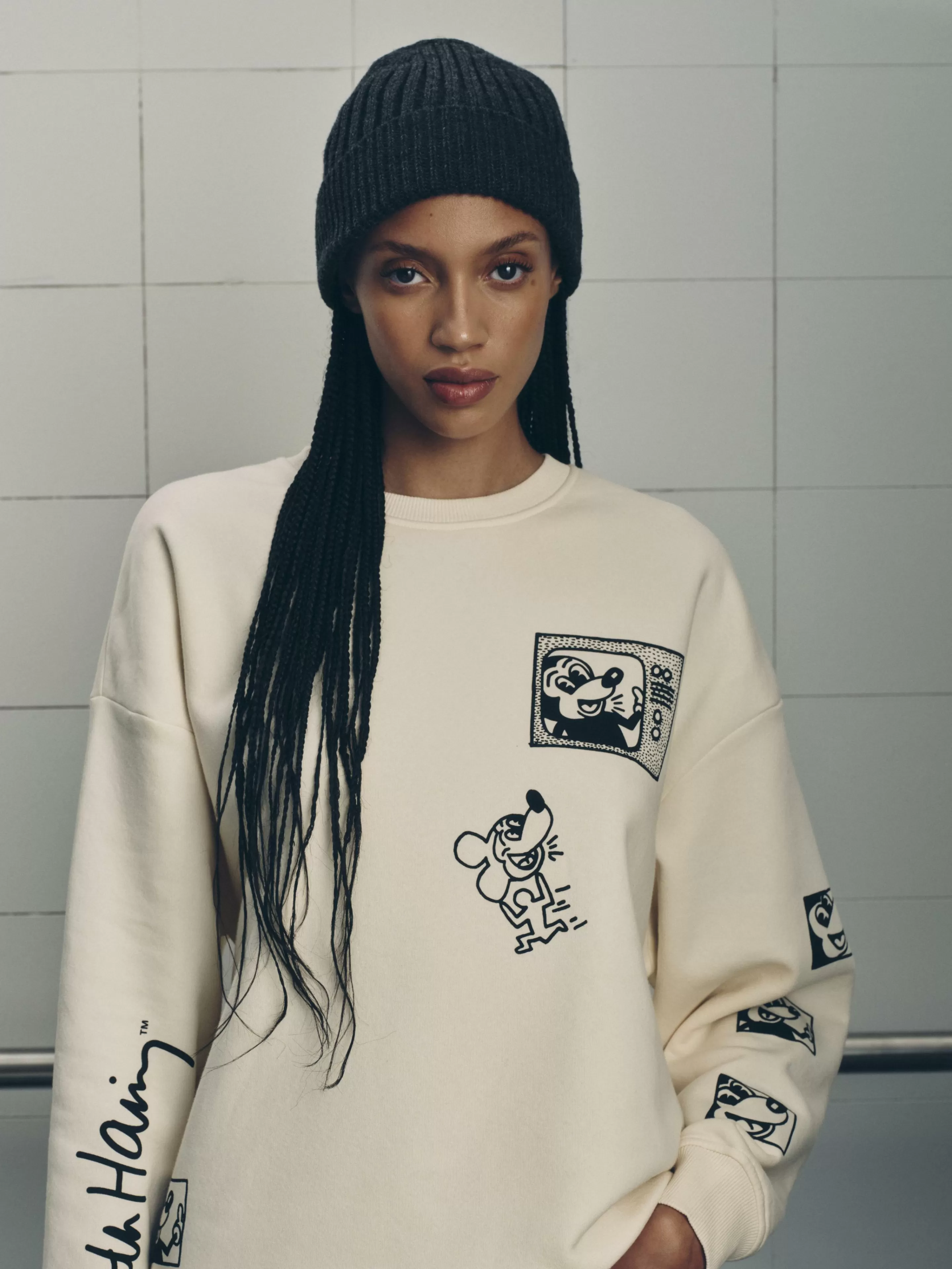 Mujer Primark Sudaderas Con Y Sin Capucha | Sudadera De Mickey Mouse De Disney X Keith Haring