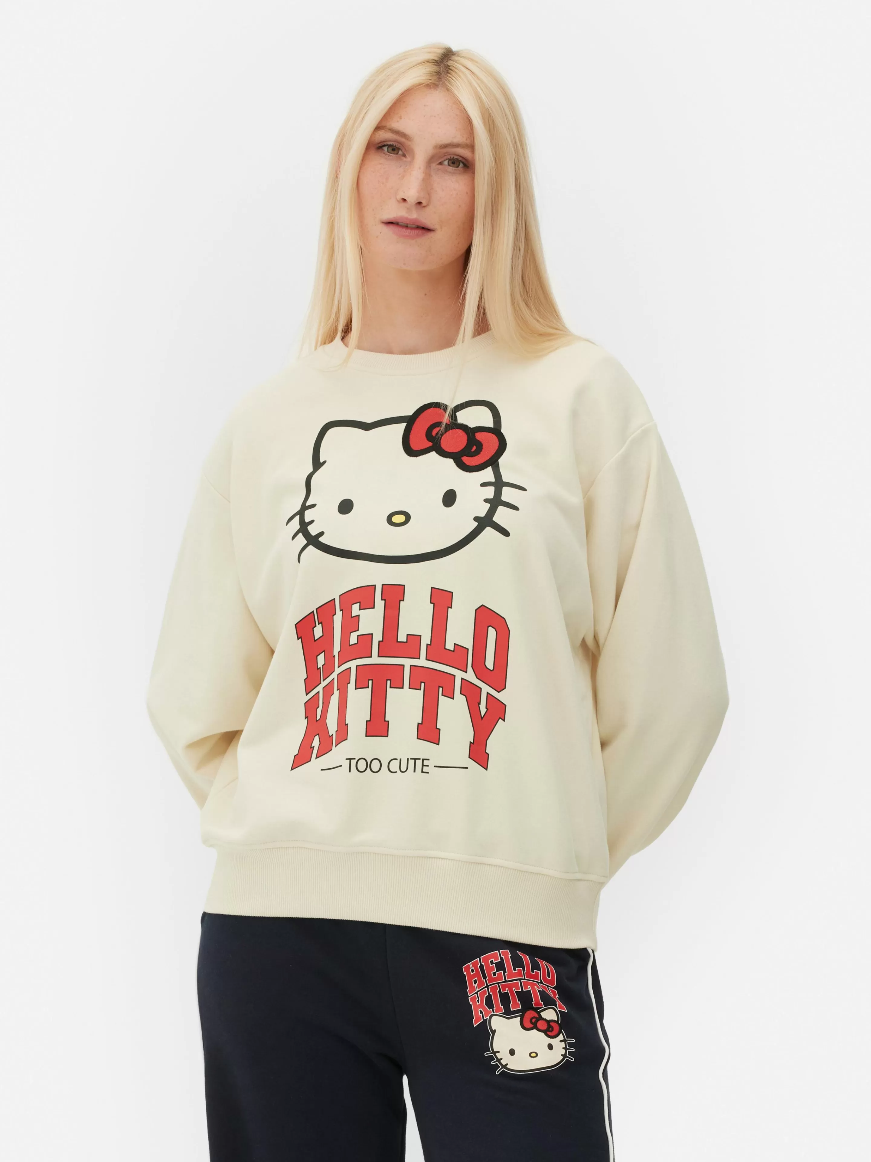 Mujer Primark Sudaderas Con Y Sin Capucha | Sudadera Deportiva Con Estampado De Hello Kitty