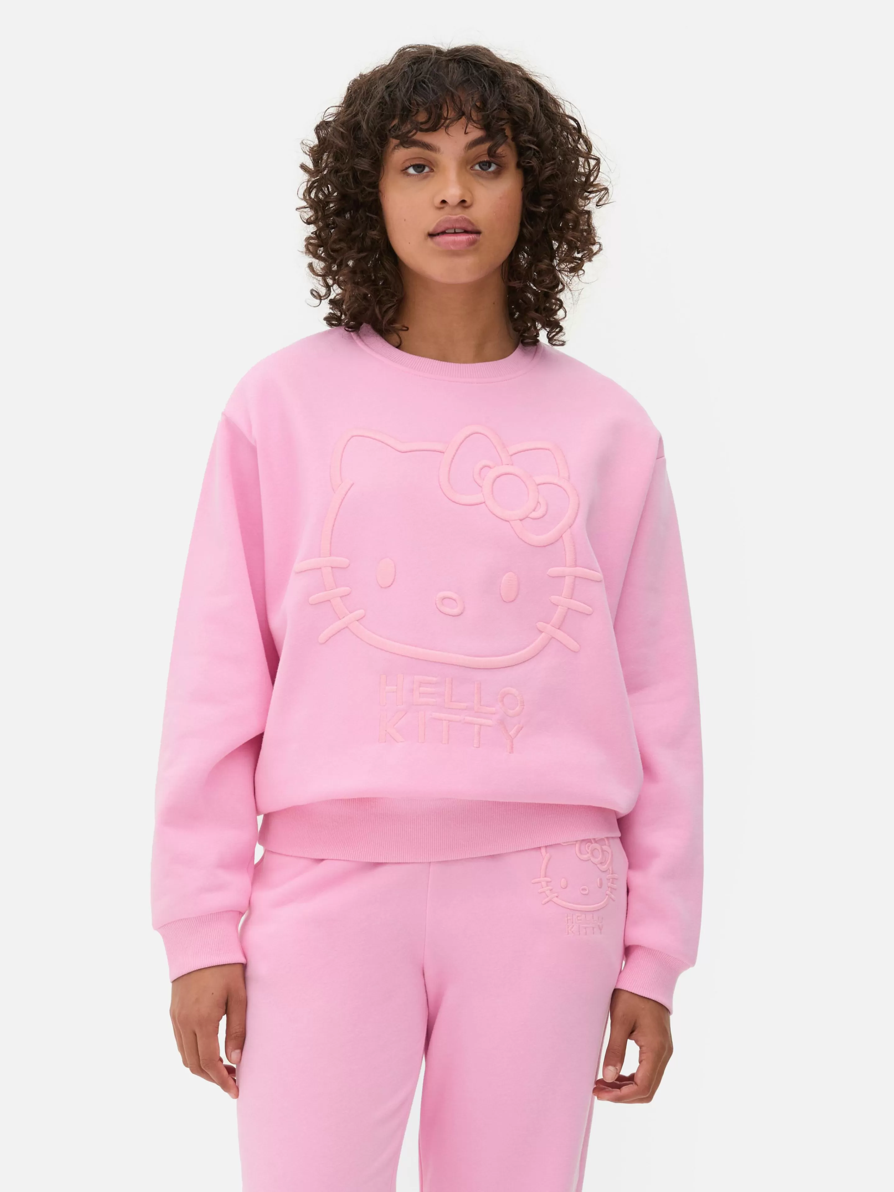 Mujer Primark Sudaderas Con Y Sin Capucha | Sudadera Gráfica Con Bordado De Hello Kitty