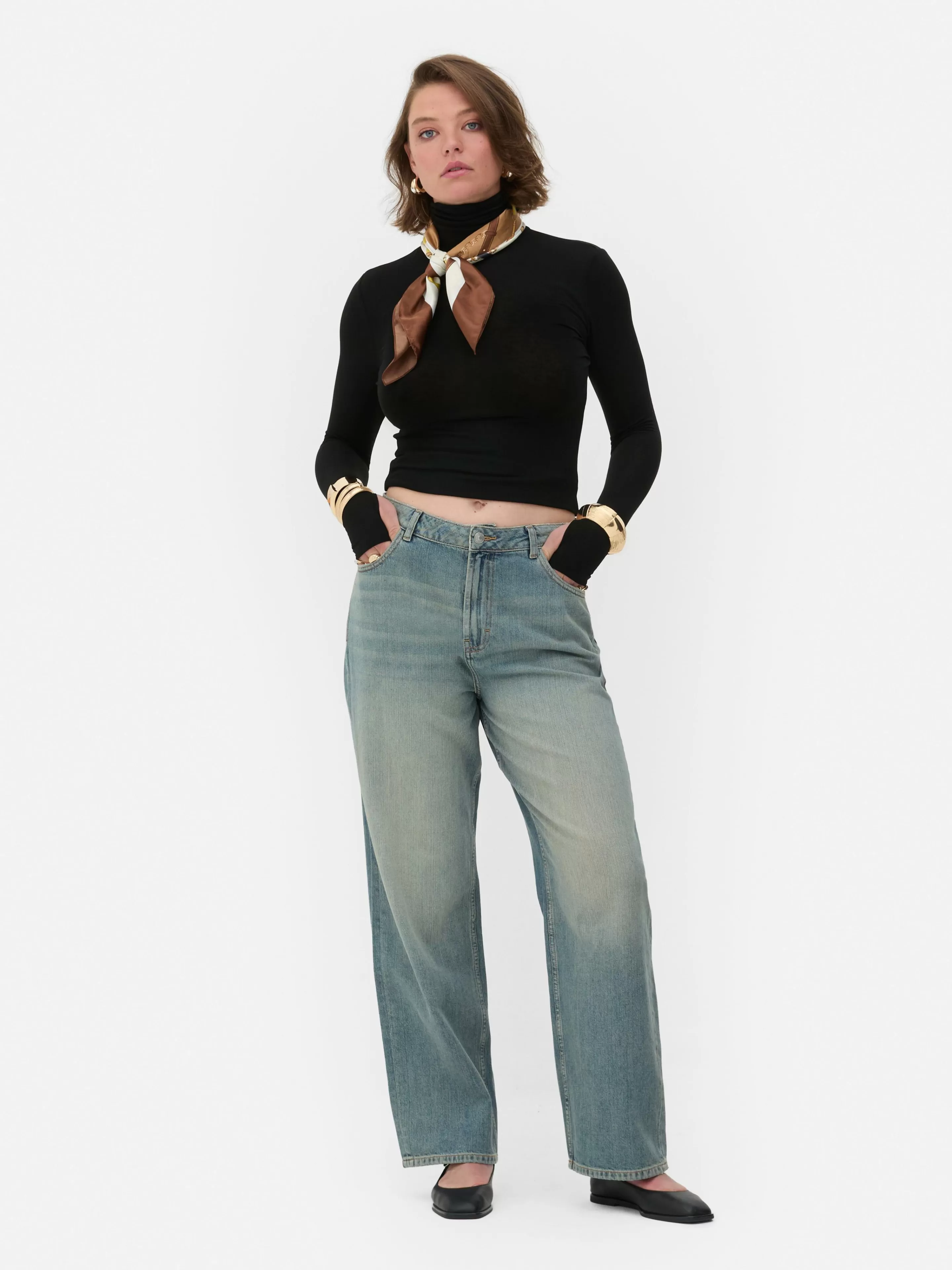 Mujer Primark Tops Y Camisetas | Top De Cuello Vuelto Y Manga Larga De Rita Ora