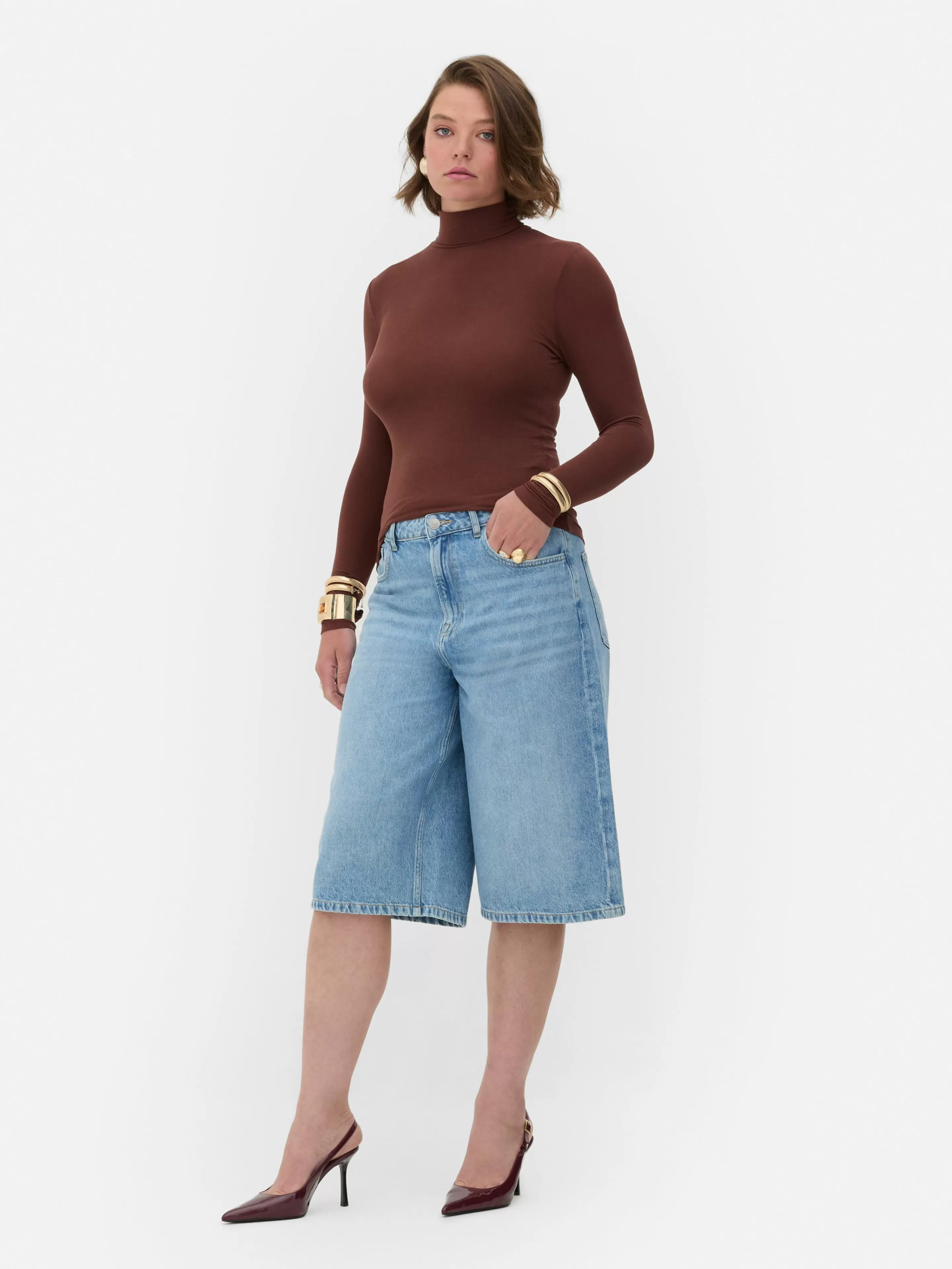 Mujer Primark Tops Y Camisetas | Top De Cuello Vuelto Y Manga Larga De Rita Ora