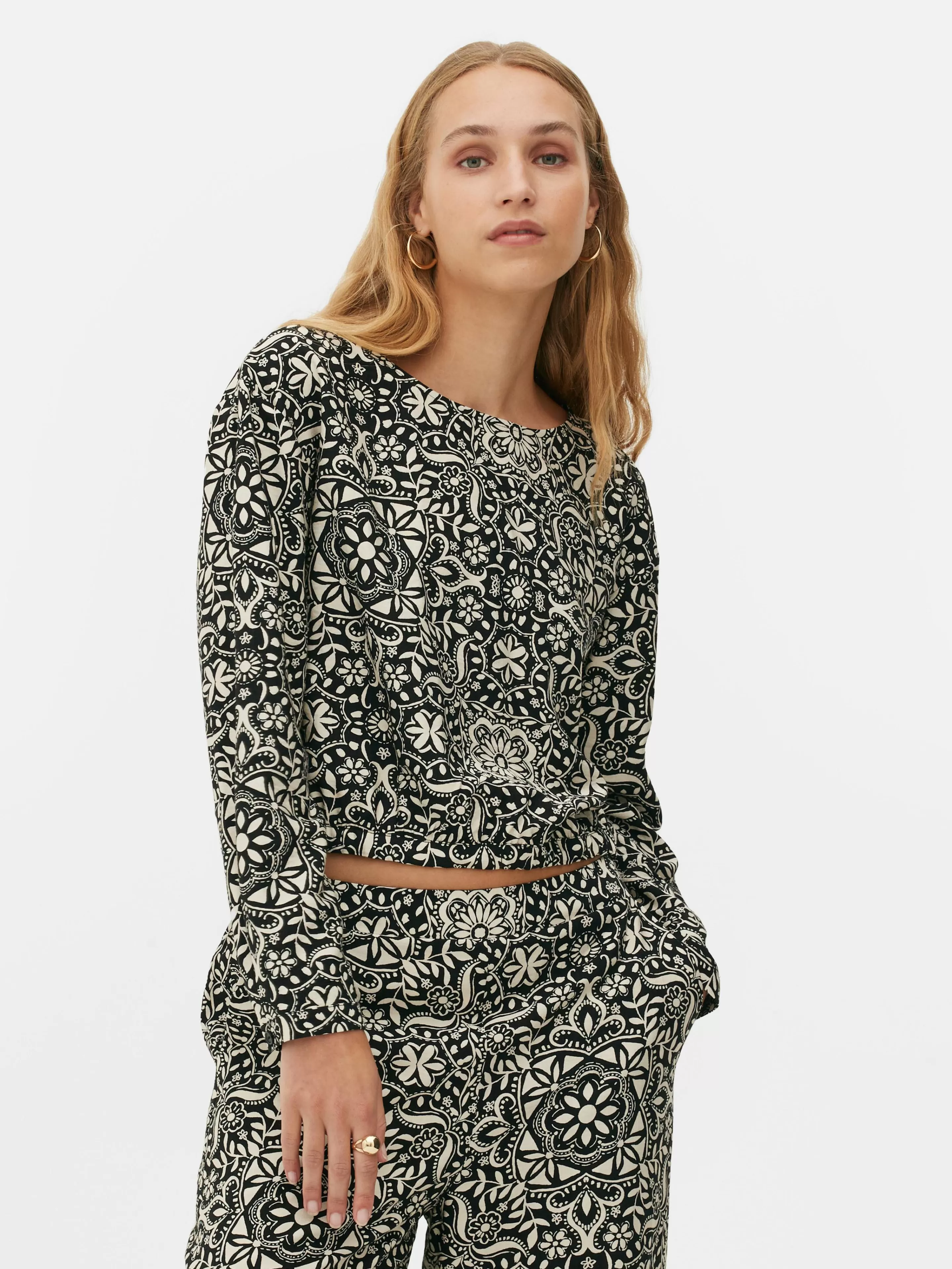 Mujer Primark Camisas Y Blusas | Top De Manga Larga Con Cordón De Ajuste Combinable