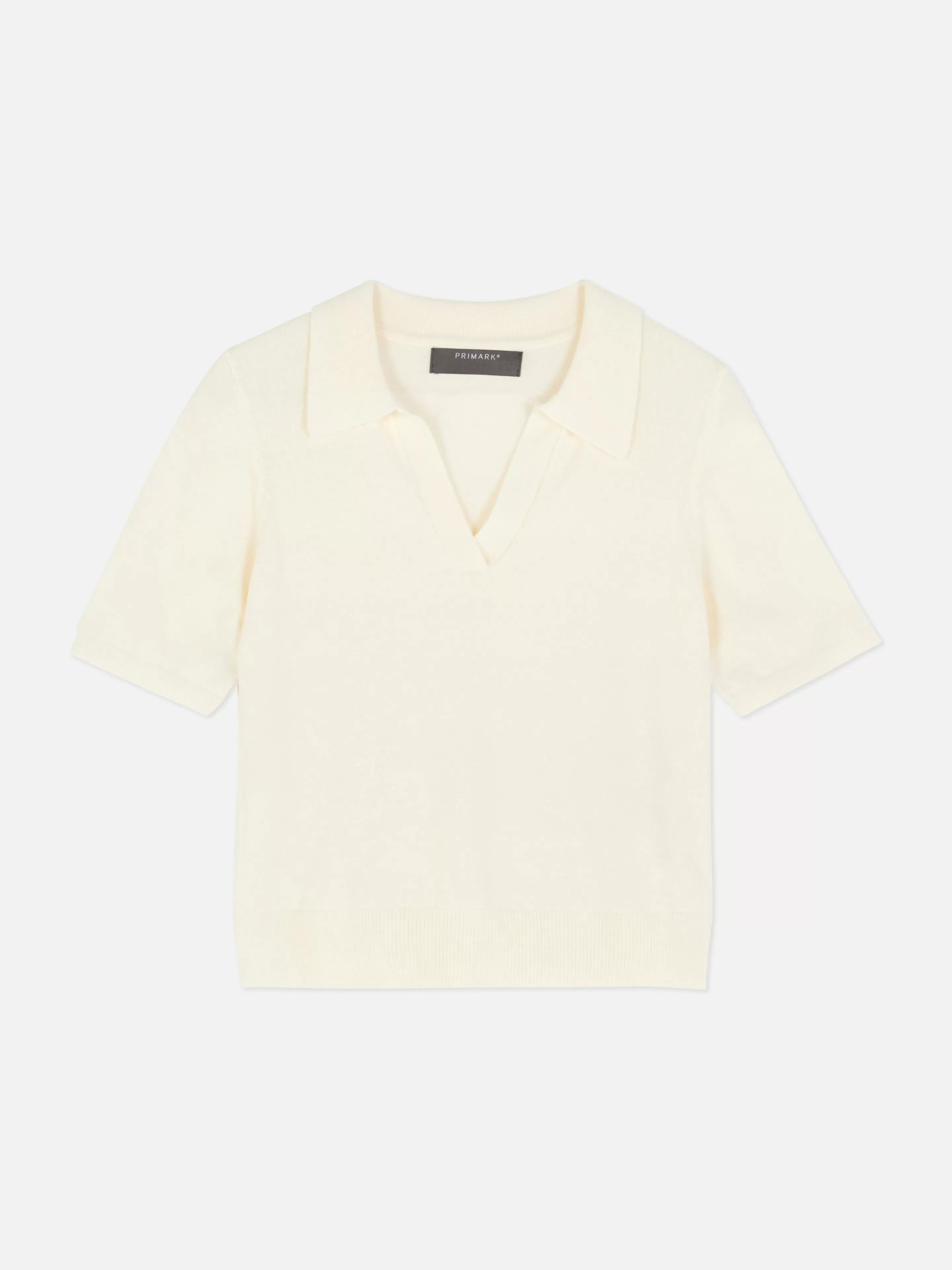 Mujer Primark Jerseys Y Cárdigans | Top De Punto Fino Y Manga Corta Con Cuello