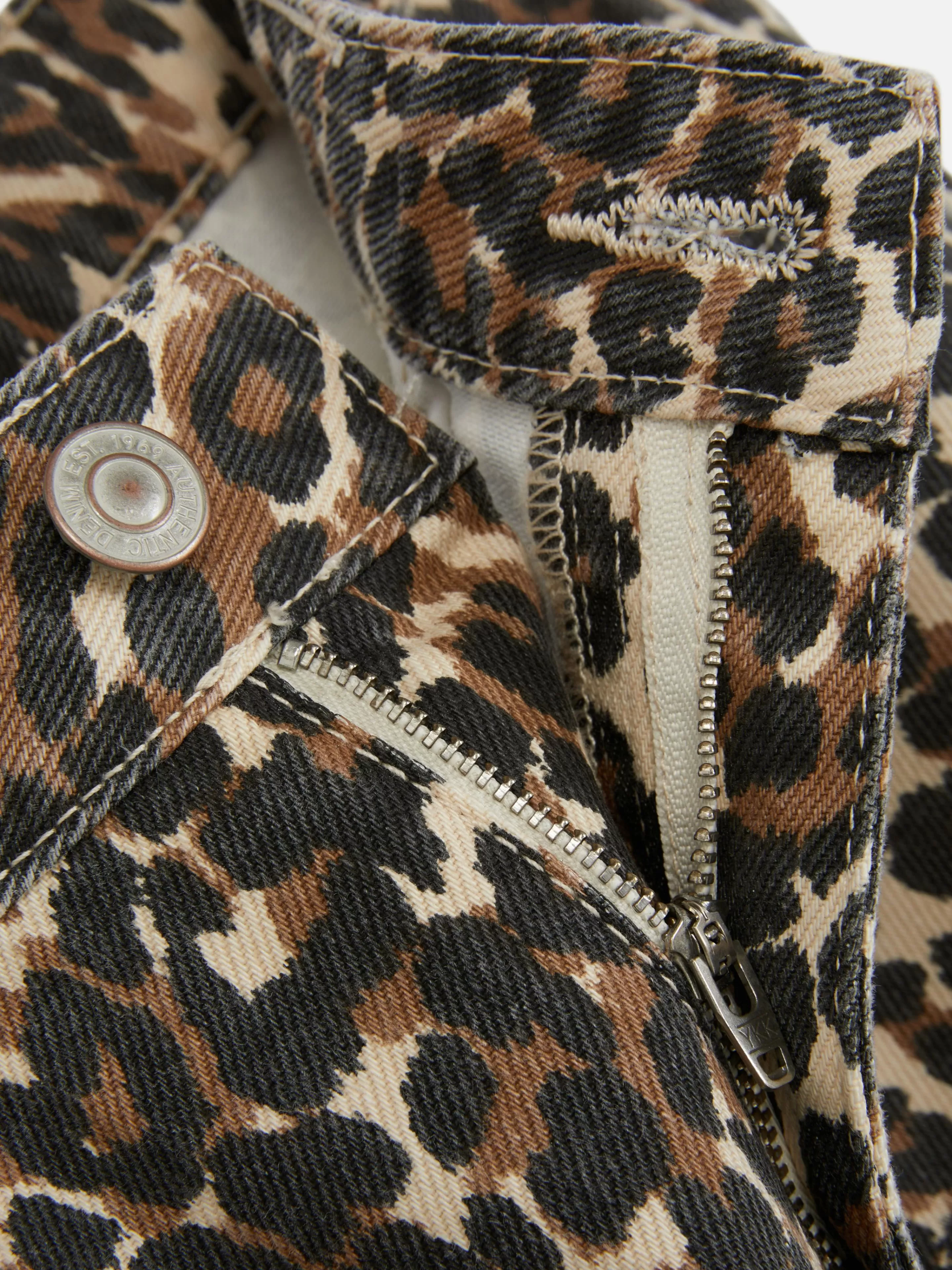 Mujer Primark Vaqueros | Vaqueros De Corte Bombacho Con Estampado De Leopardo