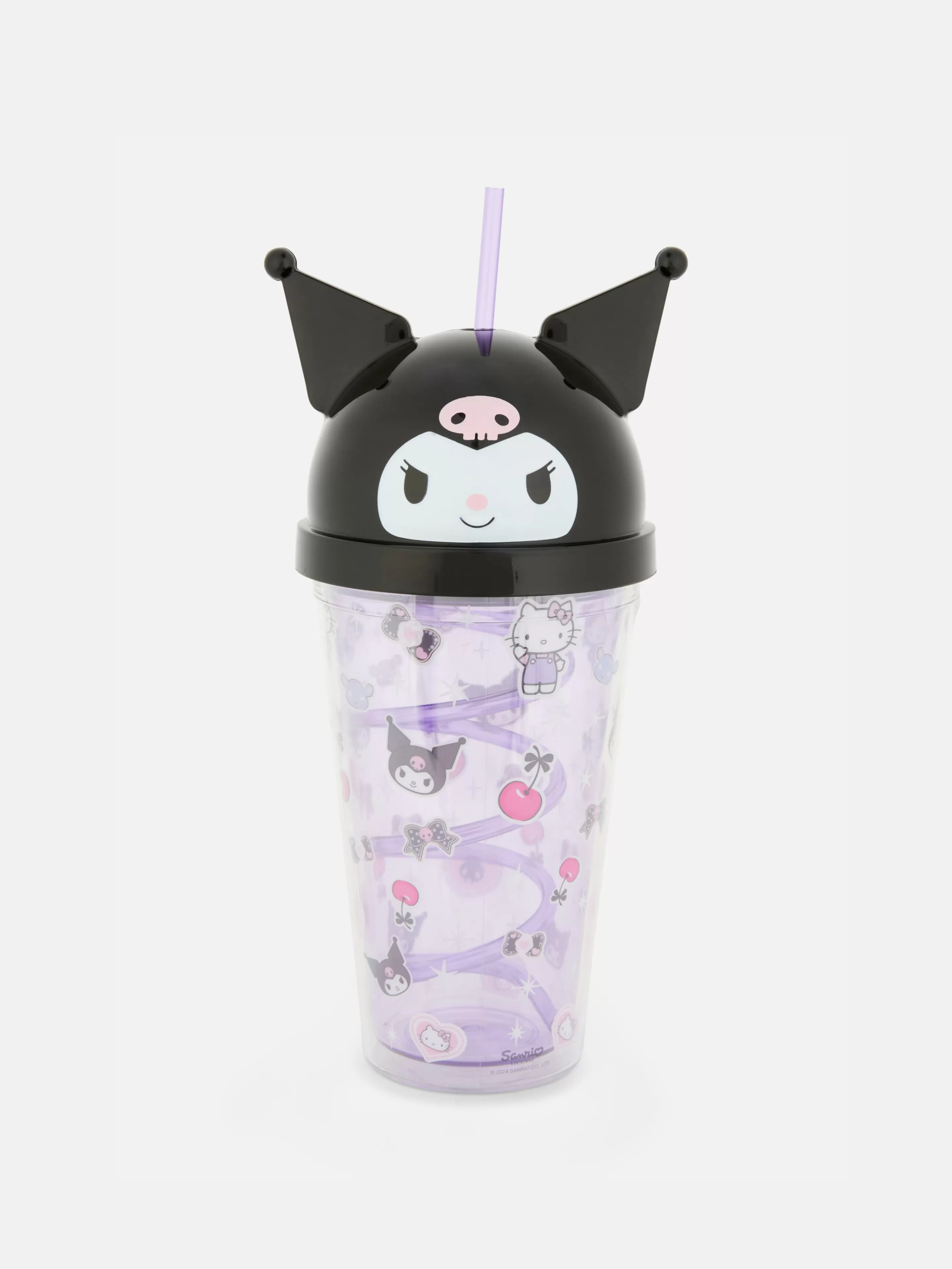 Primark Tazas Y Tazones | Vaso Con Pajita De Kuromi De Hello Kitty