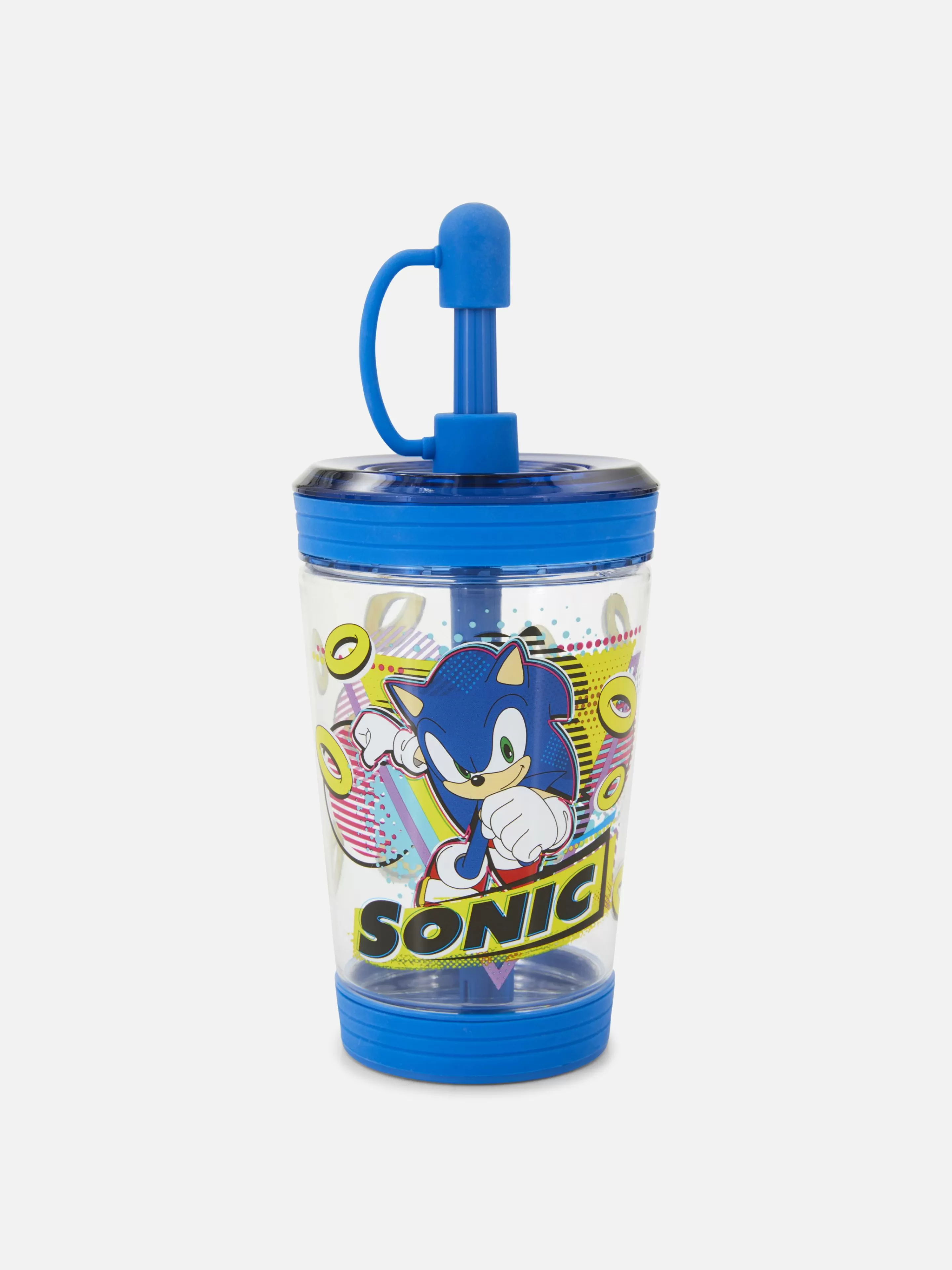 Primark Tazas Y Tazones | Vaso Transparente Y Pajita De Sonic, El Erizo