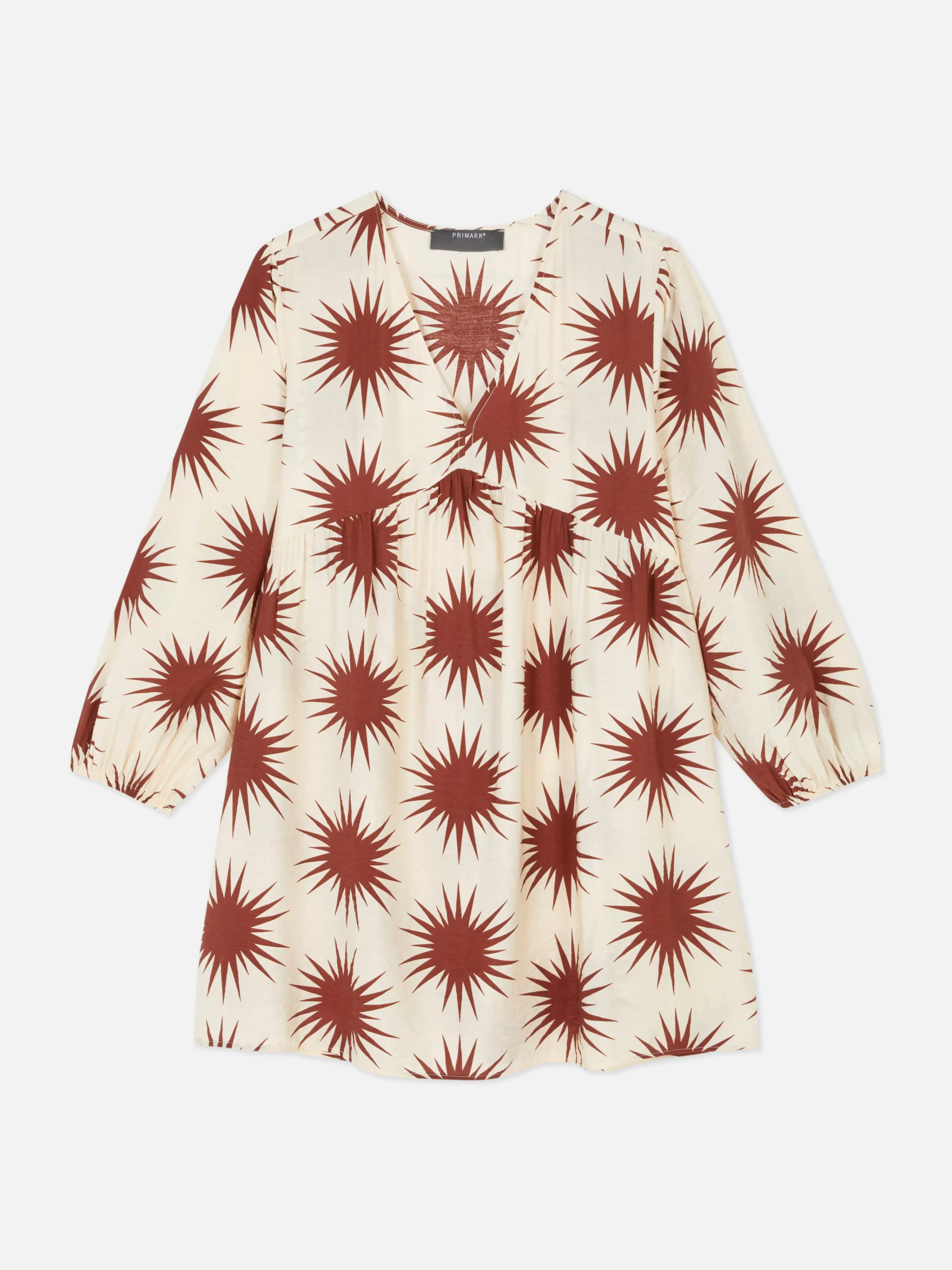 Mujer Primark Vestidos | Vestido Corto De Cuello De Pico Y Con Vuelo