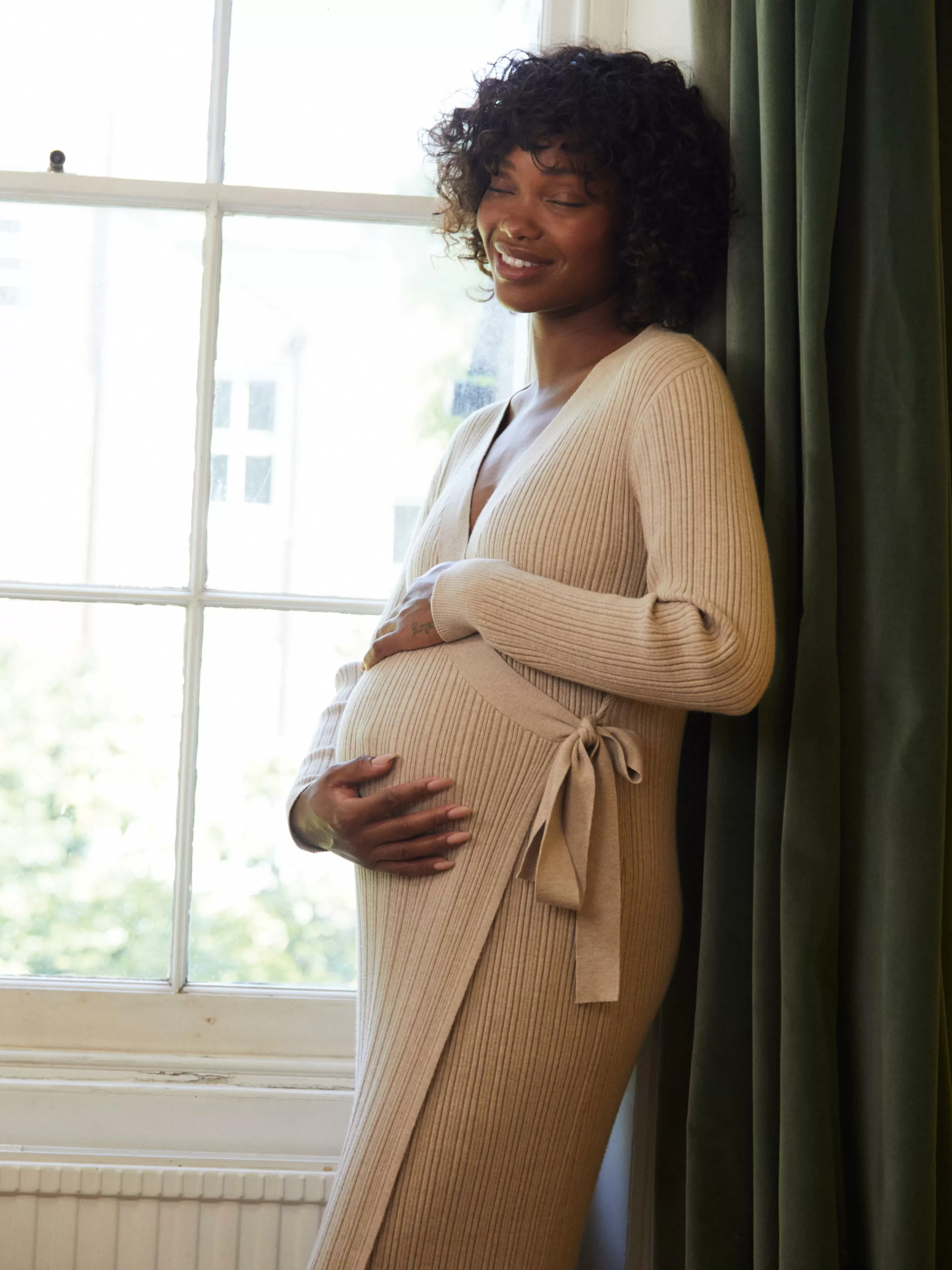 Mujer Primark Vestidos | Vestido Cruzado De Premamá De Largo Midi