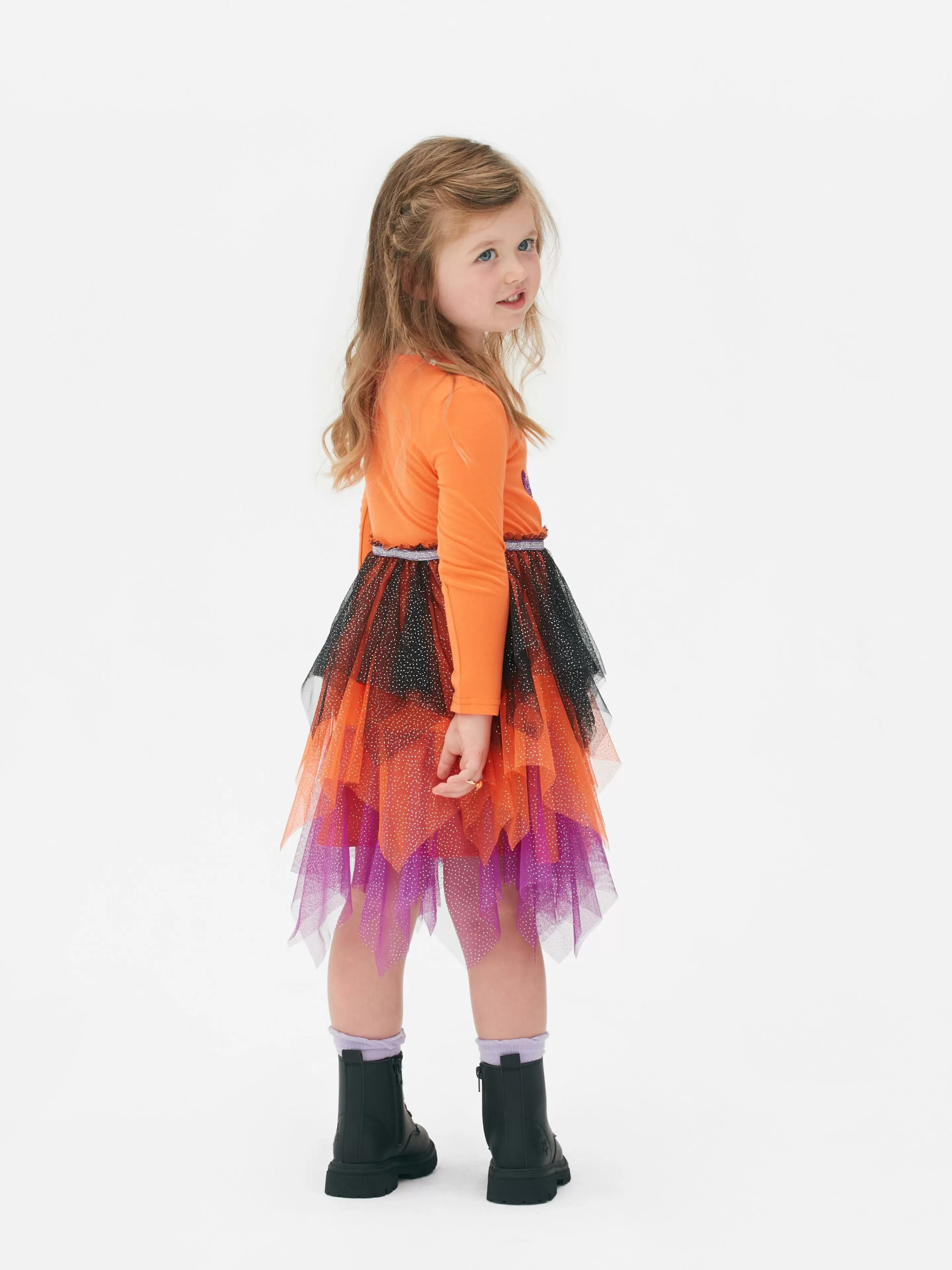 Niños Primark Disfraces De Halloween Infantiles | Vestidos | Vestido De Halloween Con Calabaza De Lentejuelas