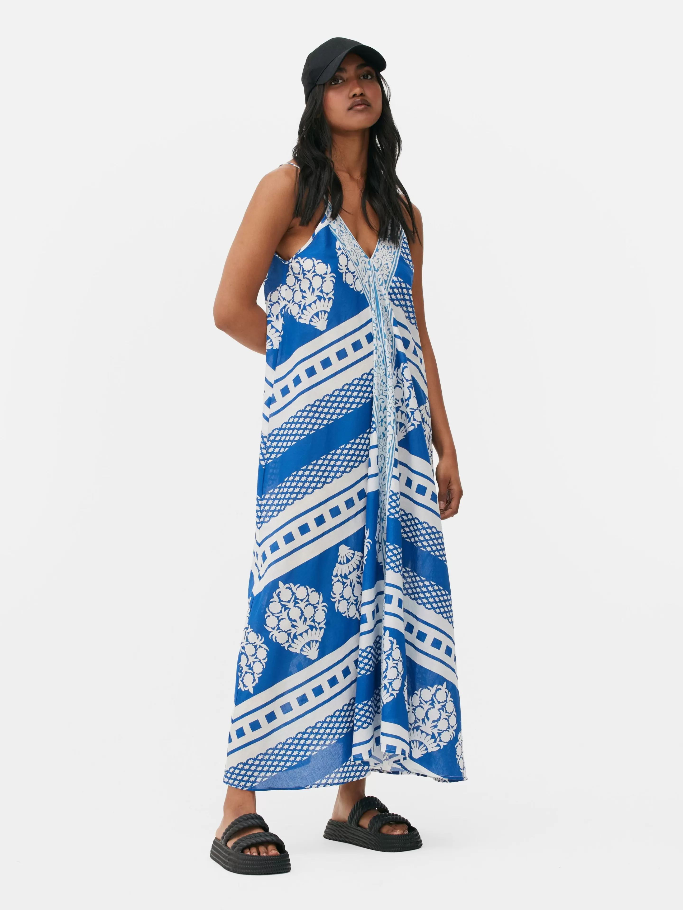 Mujer Primark Vestidos | Vestido Largo Con Diseño Tipo ejo