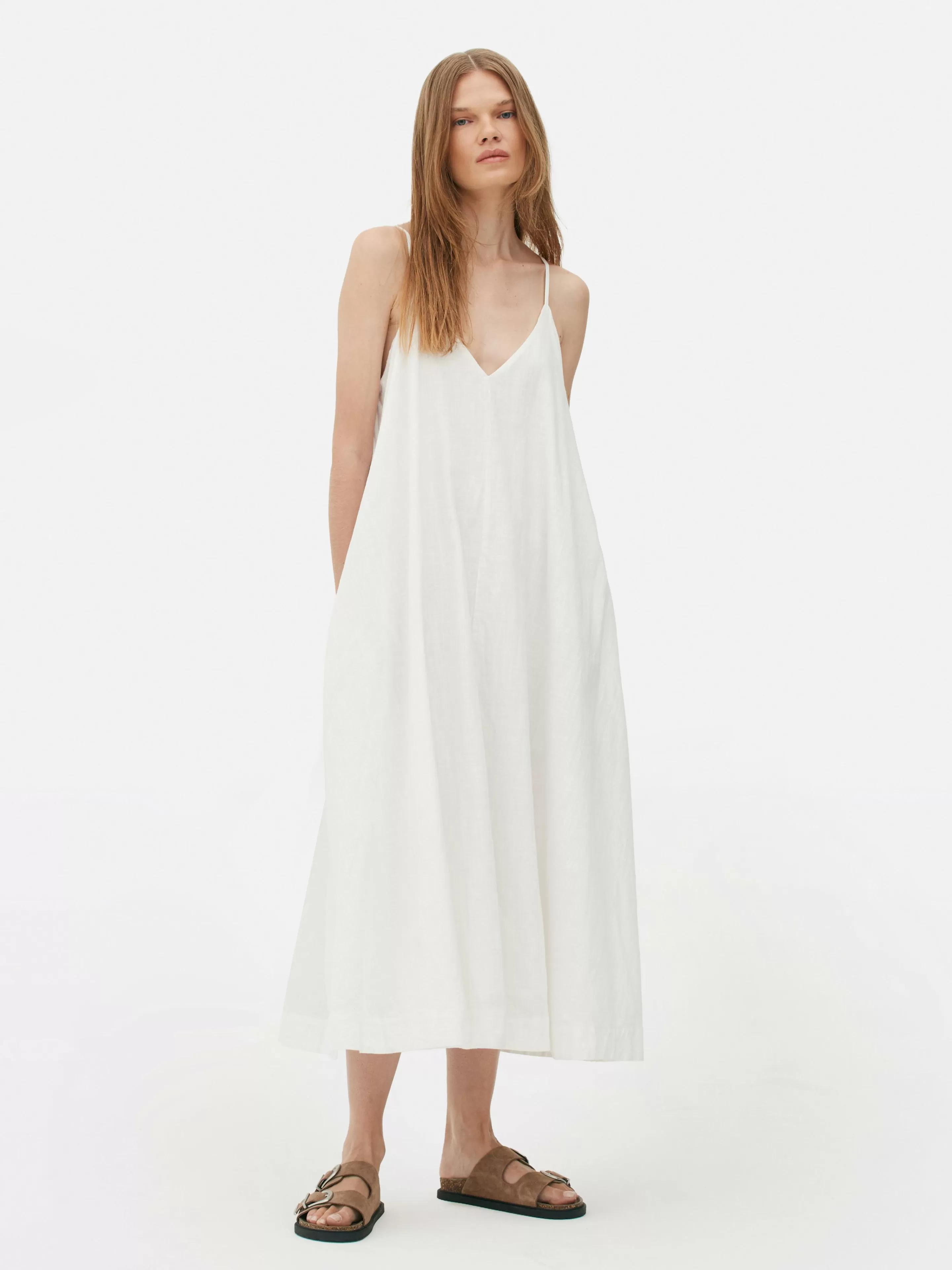 Mujer Primark Vestidos | Vestido Midi Con Corte Trapecio De The Edit