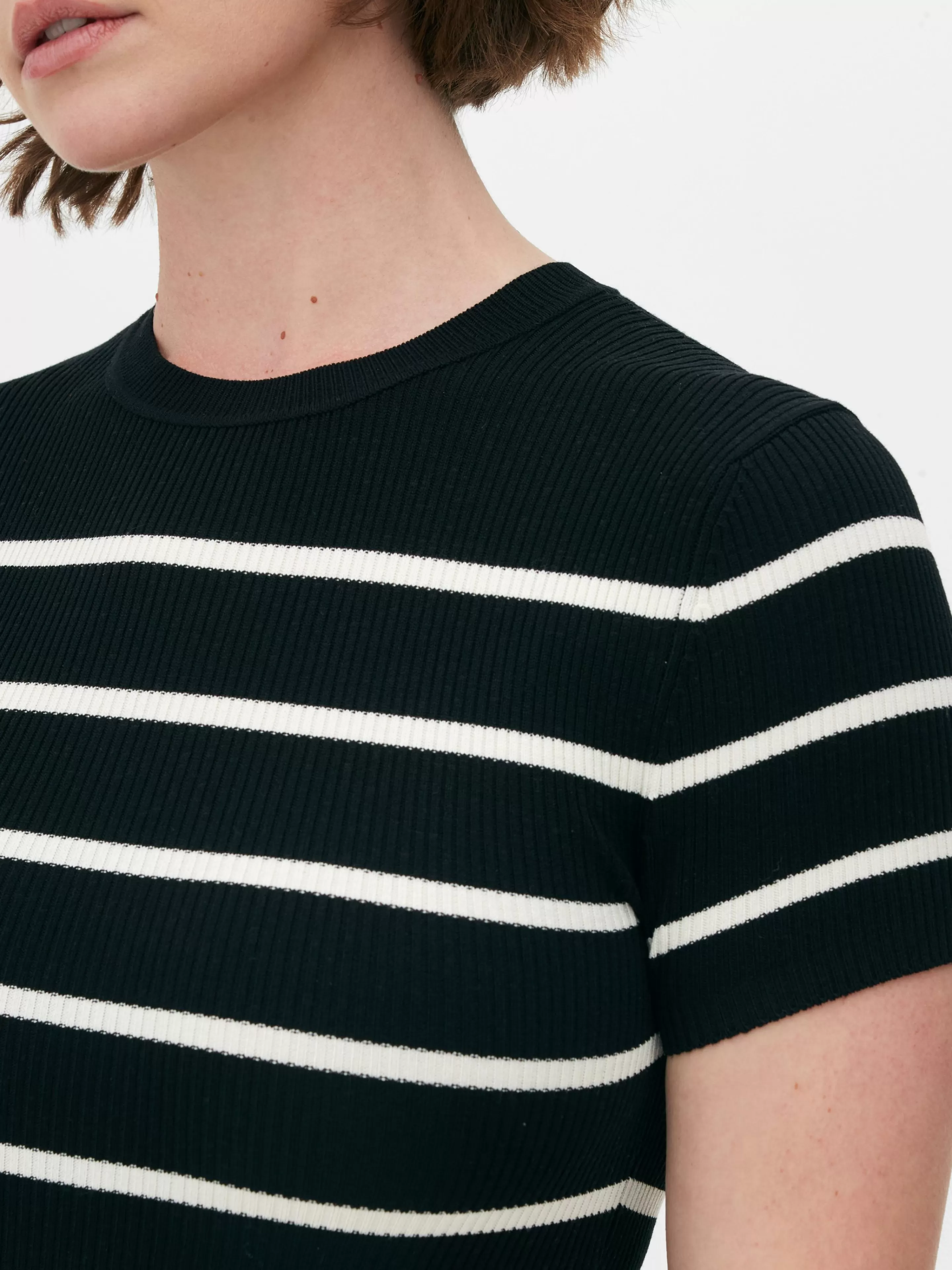Mujer Primark Vestidos | Vestido Midi De Tipo Jersey Y Manga Corta