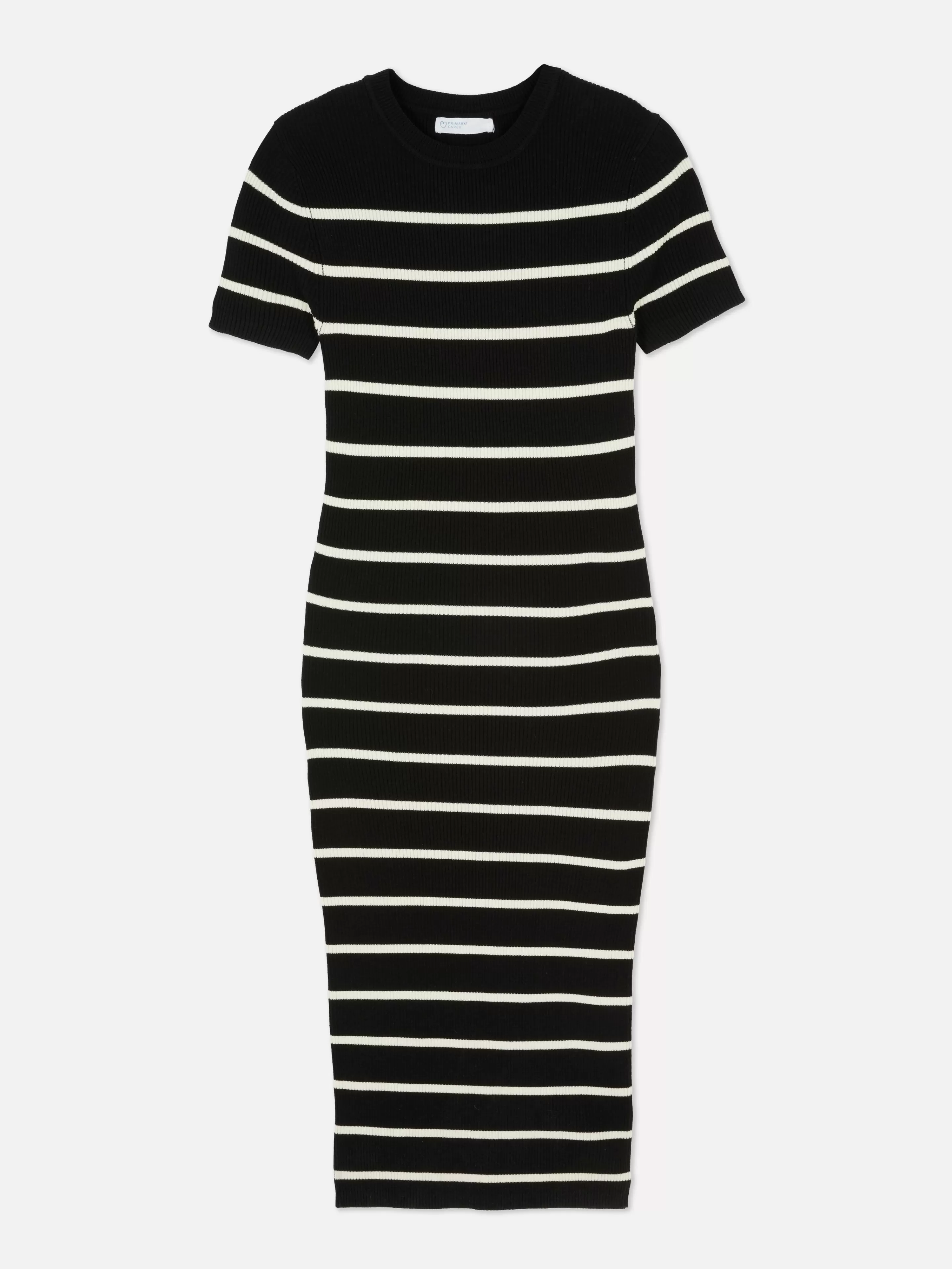 Mujer Primark Vestidos | Vestido Midi De Tipo Jersey Y Manga Corta