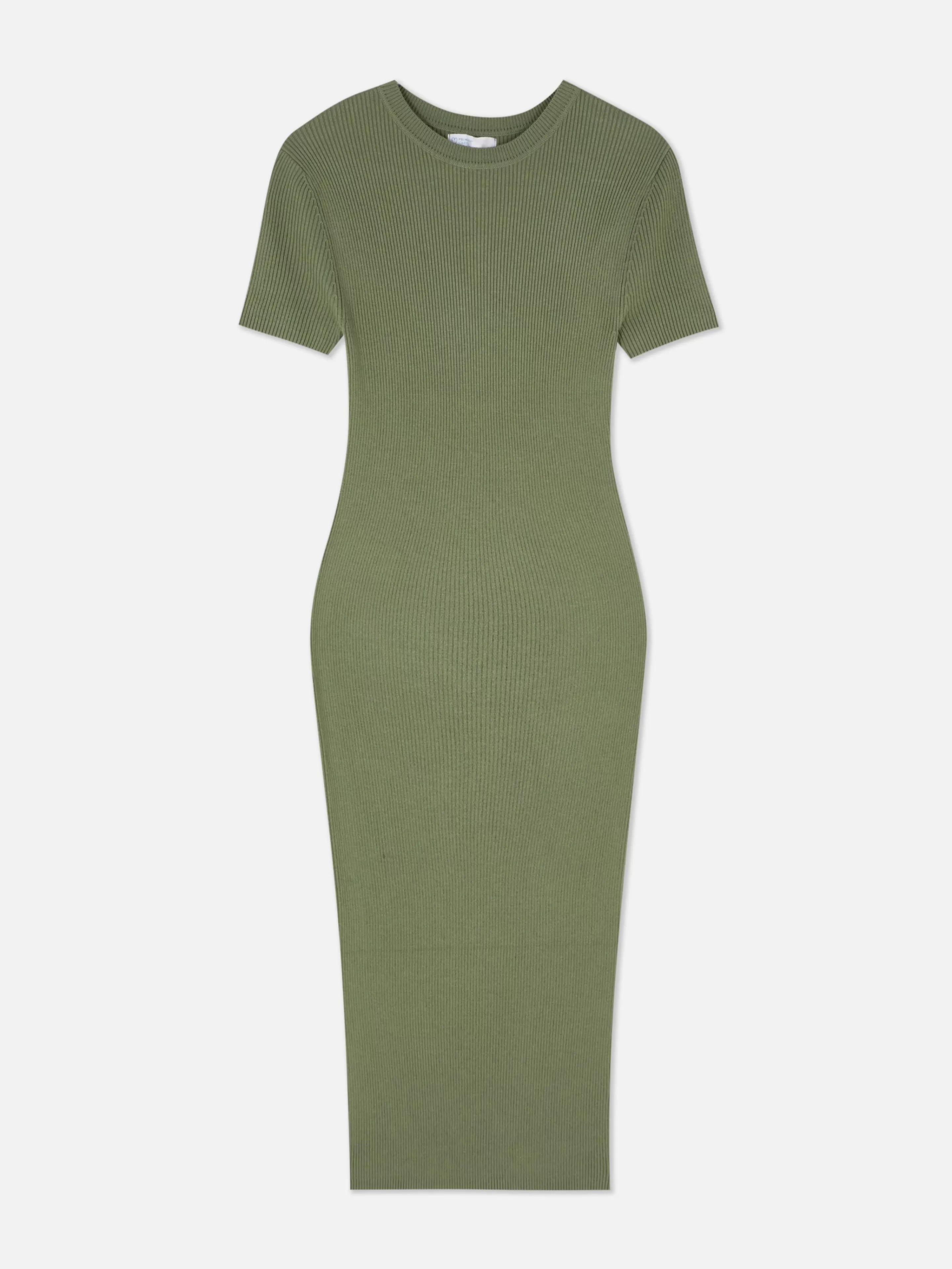 Mujer Primark Vestidos | Vestido Midi De Tipo Jersey Y Manga Corta