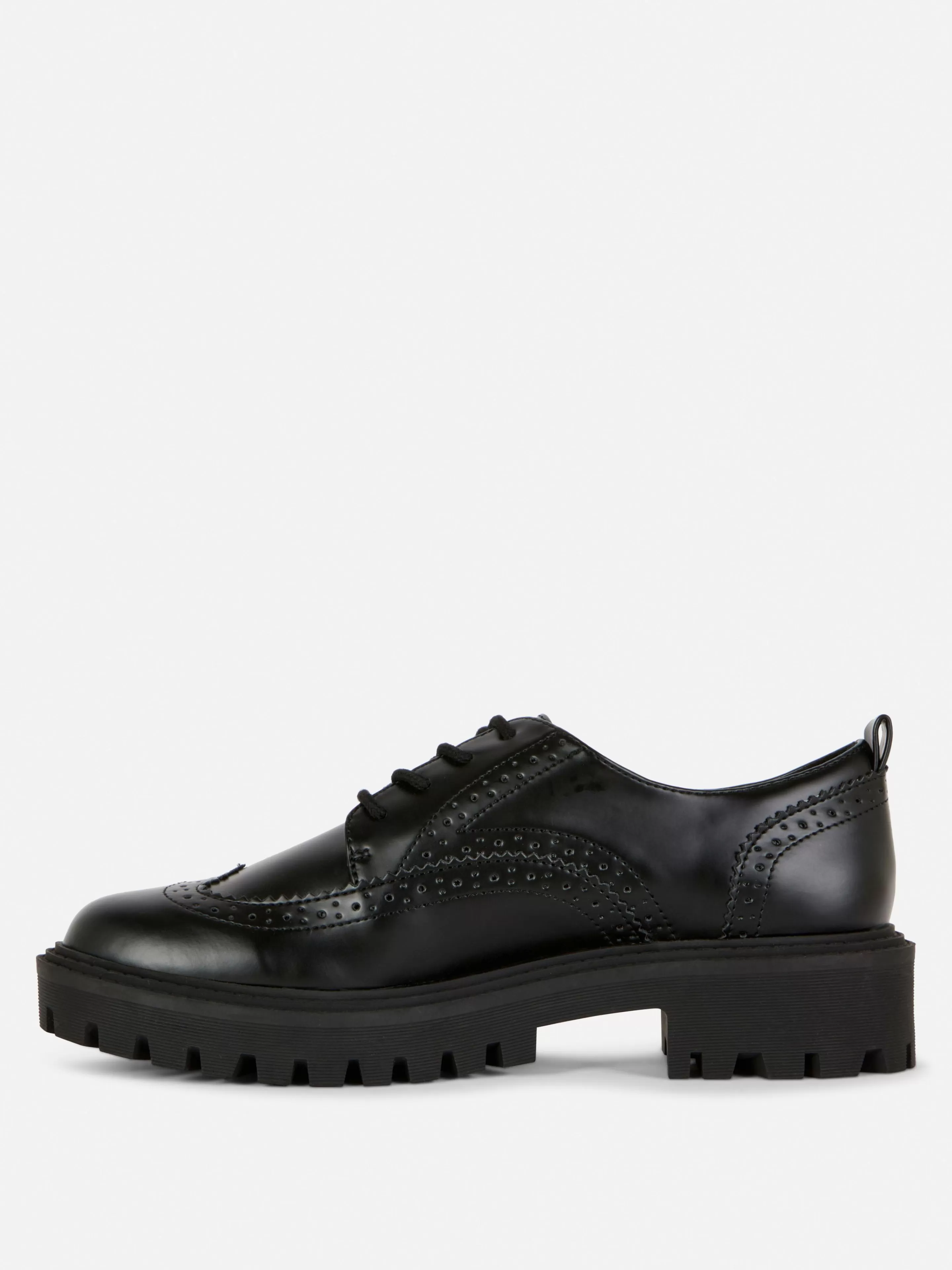Mujer Primark Zapatos Planos | Zapatos Brogue Con Cordones Y Suela Gruesa