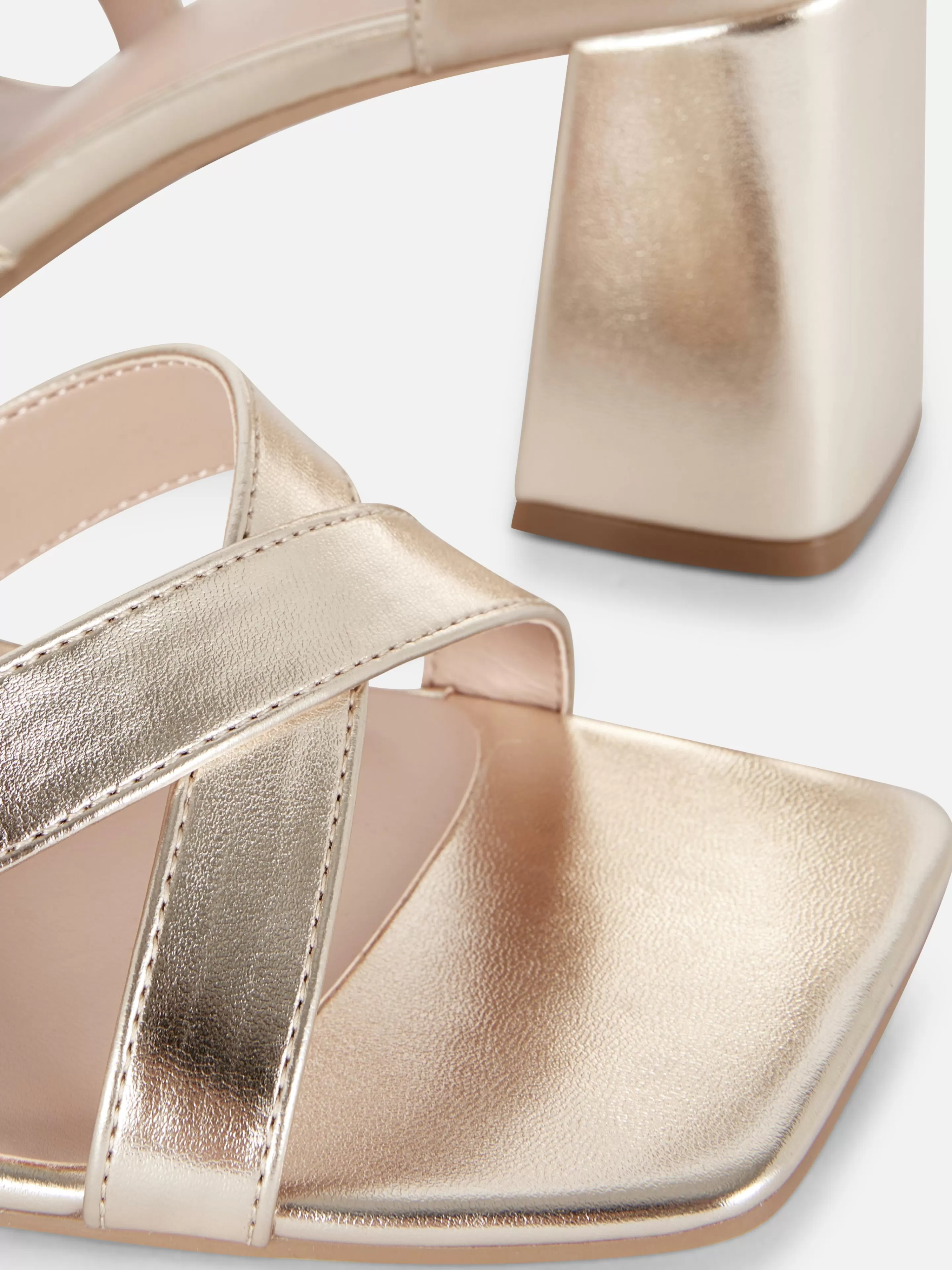 Mujer Primark Tacones | Zapatos De Tacón De Horma Ancha Y Tiras Cruzadas