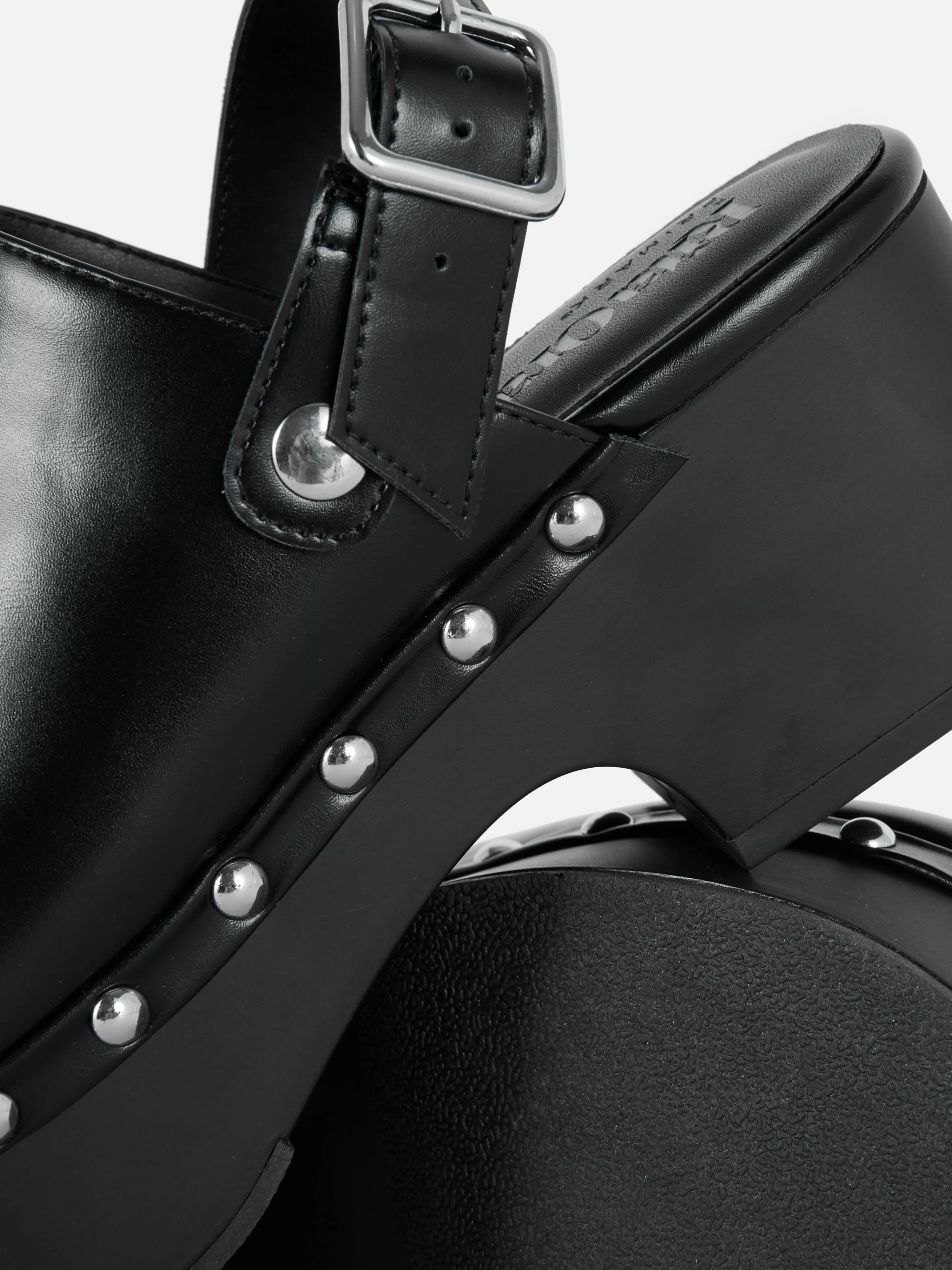 Mujer Primark Tacones | Zuecos Gruesos De Tacón Con Tachuelas De Rita Ora